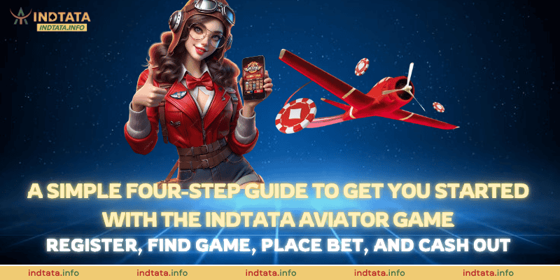 A simple four-step guide to get you started with the Indtata Aviator game: Register, Find Game, Place Bet, and Cash Out