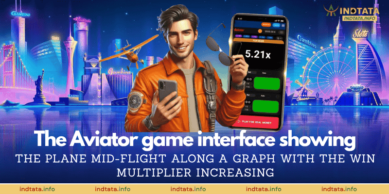 The Aviator game interface showing the plane mid-flight along a graph with the win multiplier increasing